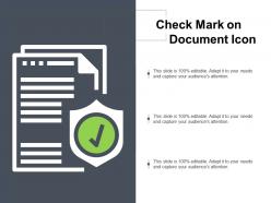 Check mark on document icon