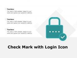 Check Mark With Login Icon