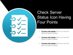 Check server status icon having four points