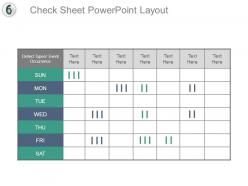 Check sheet powerpoint layout