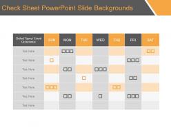 Check sheet powerpoint slide backgrounds