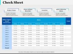 Check sheet ppt infographic template infographic template