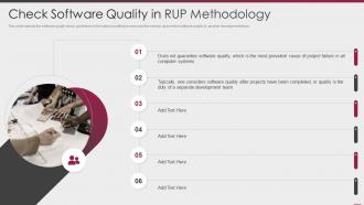 Check software quality in rup methodology ppt powerpoint grid