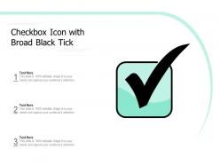 Checkbox icon with broad black tick