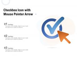 Checkbox icon with mouse pointer arrow