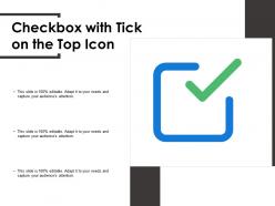 Checkbox with tick on the top icon