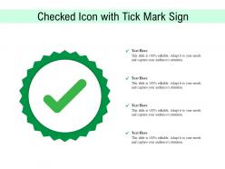 Checked icon with tick mark sign