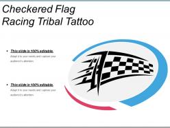 Checkered flag racing tribal tattoo