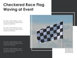Checkered Race Flag Waving At Event