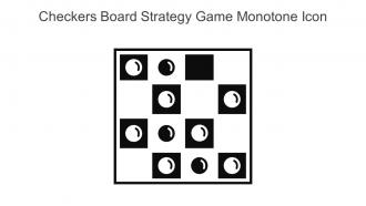 Checkers Board Strategy Game Monotone Icon In Powerpoint Pptx Png And Editable Eps Format