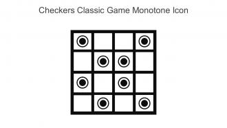 Checkers Classic Game Monotone Icon In Powerpoint Pptx Png And Editable Eps Format