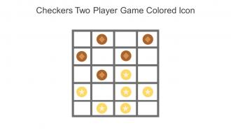 Checkers Two Player Game Colored Icon In Powerpoint Pptx Png And Editable Eps Format