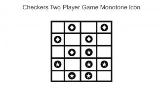 Checkers Two Player Game Monotone Icon In Powerpoint Pptx Png And Editable Eps Format