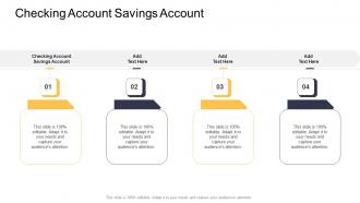 Checking Account Savings Account In Powerpoint And Google Slides Cpb