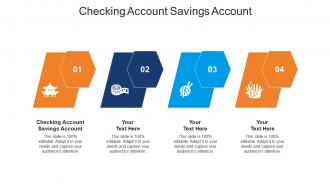 Checking account savings account ppt powerpoint presentation icon example cpb