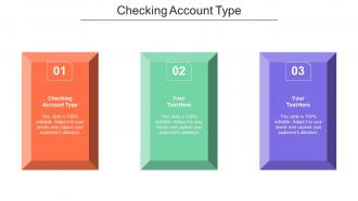 Checking Account Type Ppt Powerpoint Presentation Information Cpb