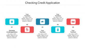 Checking credit application ppt powerpoint presentation model example cpb