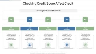 Checking Credit Score Affect Credit In Powerpoint And Google Slides Cpb