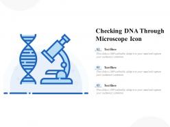 Checking dna through microscope icon