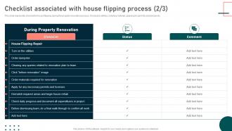 Checklist Associated With House Flipping Process Techniques For Flipping Homes For Profit Maximization Unique Designed