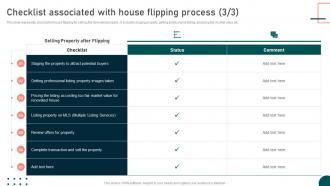 Checklist Associated With House Flipping Process Techniques For Flipping Homes For Profit Maximization Content Ready Designed