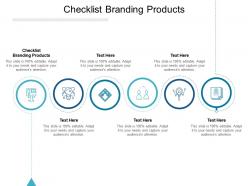 Checklist branding products ppt powerpoint presentation infographics influencers cpb