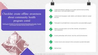 Checklist Create Offline Awareness About Community Complete Guide To Community Strategy SS