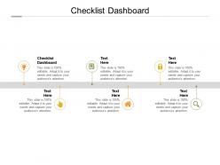 Checklist dashboard ppt powerpoint presentation model icon cpb