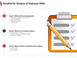 Checklist for analysis of employee skills
