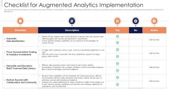 Checklist For Augmented Analytics Implementation Ppt Rules