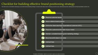 Checklist For Building Effective Brand Positioning Strategy Effective Positioning Strategy Product
