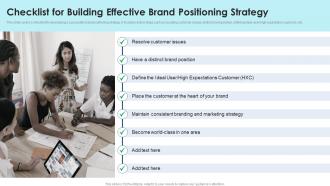Checklist For Building Effective Brand Positioning Strategy Positioning Strategies To Enhance