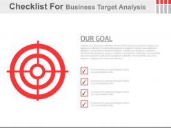 Checklist for business target analysis powerpoint slides
