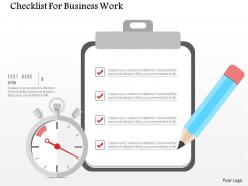 Checklist for business work flat powerpoint design