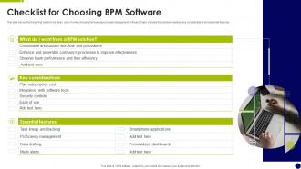 Checklist For Choosing BPM Software