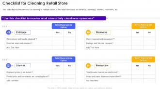 Checklist For Cleaning Retail Store Retail Store Operations Performance Assessment