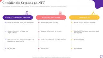Checklist For Creating An NFT Ppt Powerpoint Presentation Show Gallery