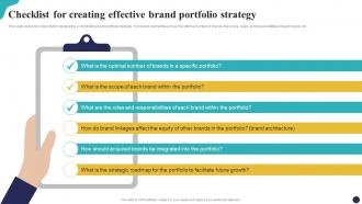 Checklist For Creating Effective Brand Portfolio Strategy Brand Portfolio Strategy Guide