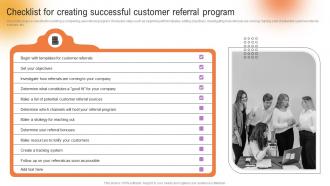 Checklist For Creating Successful Customer Referral Program Customer Support And Services