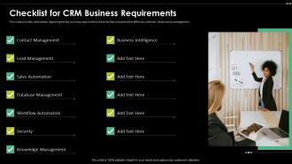 Checklist For CRM Business Requirements Digital Transformation Driving Customer