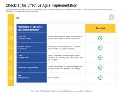 Checklist For Effective Agile Implementation Customer Ppt Powerpoint Presentation Slides Guidelines
