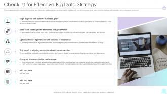 Checklist For Effective Big Data Strategy Ppt Summary