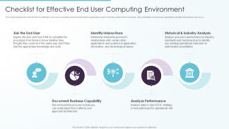 Checklist For Effective End User Computing Environment Ppt Infographic
