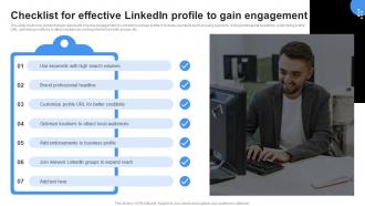 Checklist For Effective Linkedin Linkedin Marketing Channels To Improve Lead Generation MKT SS V
