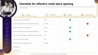 Checklist For Effective Retail Store Opening
