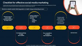 Checklist For Effective Social Media Marketing Increasing Mobile Application Users