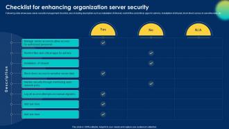 Checklist For Enhancing Organization Server Security
