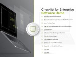 Checklist for enterprise software demo