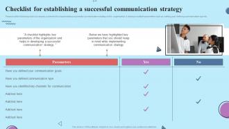 Checklist For Establishing A Successful Communication Strategy Establishing Effective Stakeholder