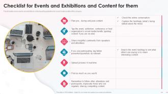 Checklist For Events And Exhibitions And Content For Them Media Platform Playbook